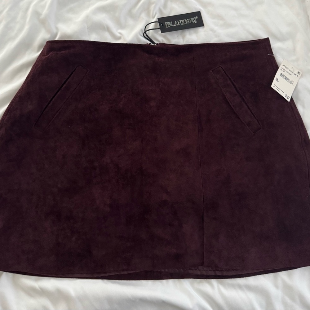 BlankNYC velvet mini skirt